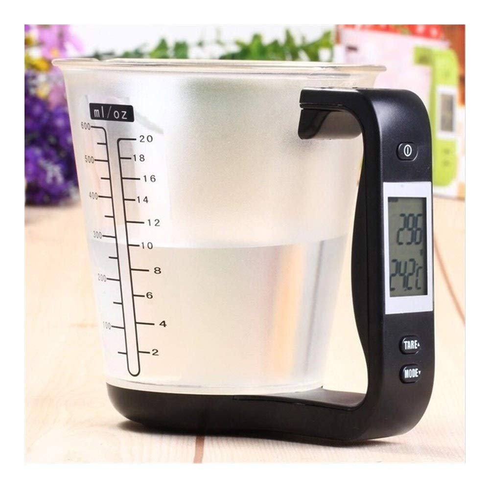 HAYQ Measuring Cup Kitchen Scales Digital Beaker Libra Electronic Tool Scale with LCD Display Temper
