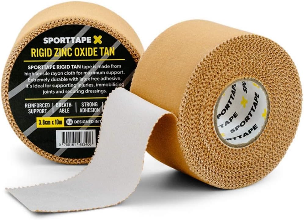 3 Rolls SPORTTAPE Zinc Oxide Tan Tape 3.8cm x 10m Highest Tensile