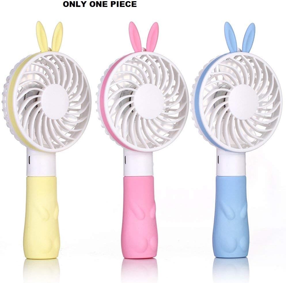 LWVAX® Handheld Fan, Cute Princess Rabbit USB Mini Fan - for Car, Office, Outdoor Travel, Three-Speed Adjustable Silent Handheld Fan,Multi Color (Princess Fan)