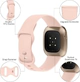 AK 4 Pack TPU Straps for Fitbit Versa 4/Sense 2, Multicolor Small/Large view 6