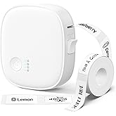 XenGro Mini Label Maker Machine with Tape AH-P05, Portable Bluetooth Mini Label Printer, Wireless Thermal Label Maker, Waterproof & Rechargeable, Built-in Cutter, for Home, Office, Kitchen – White