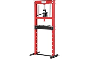 12 Ton Hydraulic Press, h-Frame Bearing Press, Adjustable Shop Presses with 2 Press Plates, Heavy Duty Floor Mount Press for 