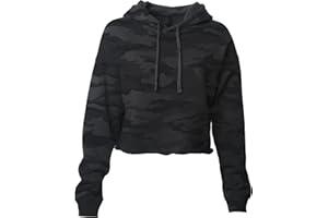 Global Blank Women's Crop Hoodie Long Sleeve Crop Top Sweatshirt with Hood for Women