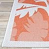 Couristan Monaco Coastal Floral Indoor/Outdoor Area Rug, 3'9" x 5'5", Ivory/Orange