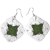 Handmade Crochet Earrings – Lightweight Earrings, Vintage Crochet Lace Earrings for Women, Handmade Statement Jewelry, Eco-Friendly Gifts, Modern Dangle Drop Earrings, Hypoallergenic Hooks