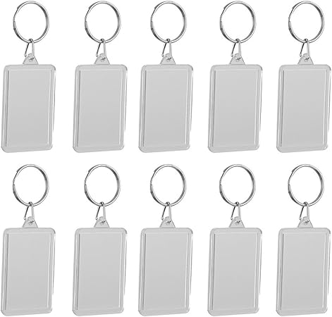 Amazon Co Jp 写真入れ キーホルダー キーリング キーチェーン 記念写真 長方形 10個入り おもちゃ