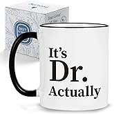 Palasarkaaa It's Dr Actually Coffee Mug 11OZ - Doctor Gifts for Phd Student Doctorate Degree Physician New Doctor, Christmas, Birthday Gifts for Coworker Friend Men Women