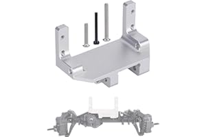 POWMOK SCX10 III Servo Mount, Aluminum AR45P Portal Mount 4-Link Suspension for 1/10 RC Crawler Axial SCX10 III Sevro On Axle Mount Upgrades (Silver)