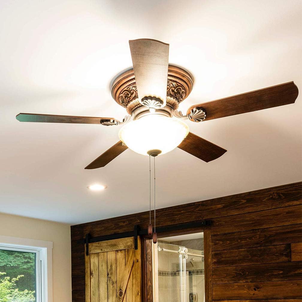 Walnut Wooden Pull Chain Set, 3 Pack Ceiling Fan Pull Chains for Ceiling Fan Light Decoration with Ball Chain Connecter: Kitchen & Dining