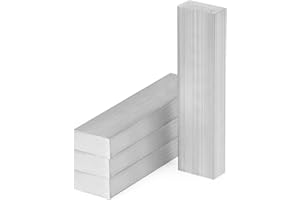 MANCHAP 4 PCS 1 x 2 x 8 Inch Aluminum Bar, 25 x 50 x 200 mm Aluminum Flat Bar, 6061 General Purpose Plate, T6511 Solid New Mill Stock