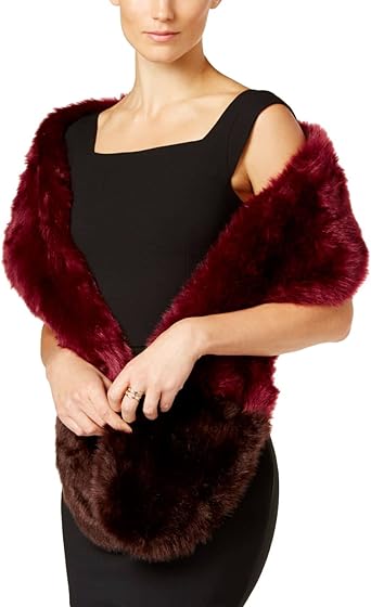 Red fur scarf Clearance