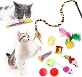 Wefine 22 Pcs Cat Toys Indoor Kitten Interactive Tunnel Feather Wand Ball Set view 3