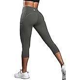 Fihapyli ICTIVE Women's Capris Yoga Pants with Pockets Running Pilates Fitness Running High Waisted Leggings