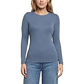 Eddie Bauer Womens Long Sleeve Clasic Fit Cotton Blend Crewneck Tee Top