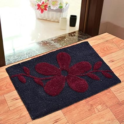 Generic Sahil Home Decor Pure Cotton Anti Skid Water Obsorbing Door Mat - 20 Inch x 30 Inch, Multi Color