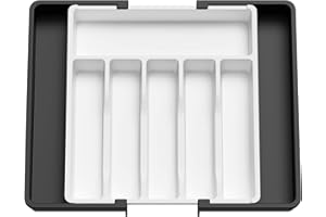 Lifewit Large Cutlery Organizer, Expandable Utensil Drawer Organizer for Kitchen, Utensil Holder, Adjustable Cutlery Tray Dra