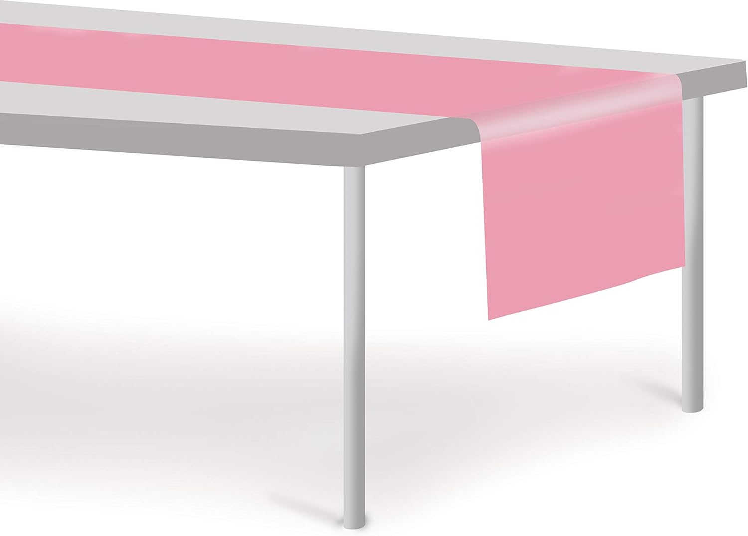 Pink 12 Pack Premium Disposable Plastic Table Runner 14 x 108 Inch. Decorative Table Runner for Dinner Parties & Events By Grandipity: Kitchen & Dining
