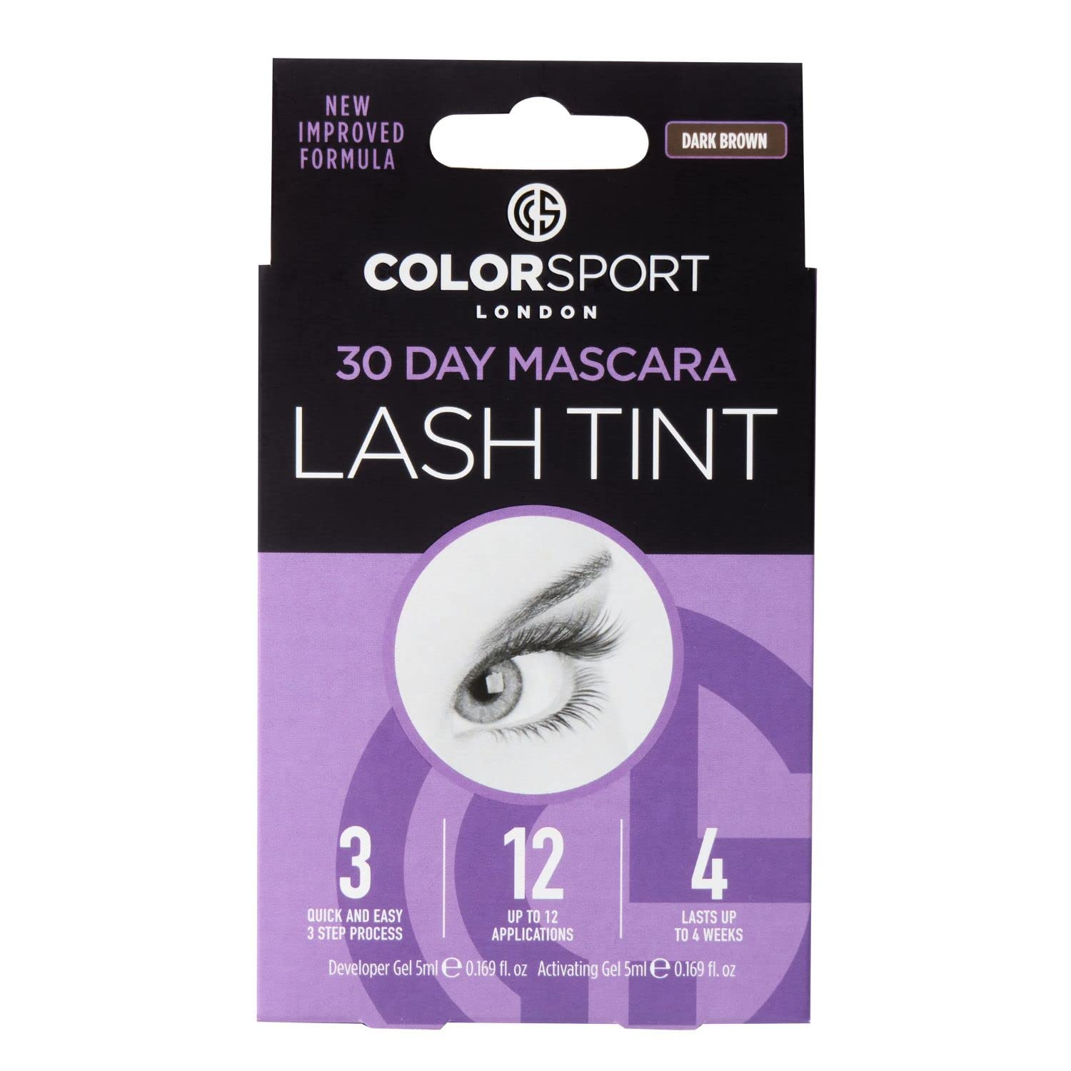 COLORSPORT 30 Day Mascara Lash Tint | Permanent Eyelash Tint Kit for Fuller, Darker Lashes | Waterproof & Smudge-Proof | Dark Brown Eye Lash Tint — image 1