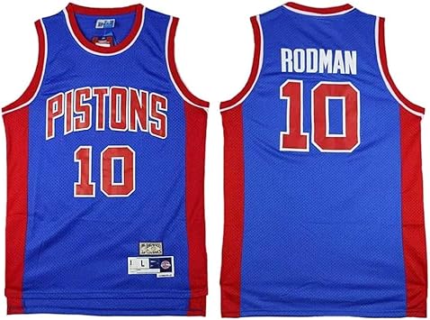 XH-CHEN Los Hombres de Camiseta de la NBA Detroit Pistons # 10 Dennis Rodman Bordadas Retro Malla de Baloncesto Ropa de Entrenamiento, Unisex Camiseta sin Mangas del Chaleco,XXL(190cm/95~110kg): Amazon.es: Deportes y aire