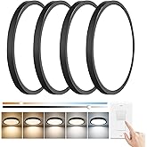 15.8 Inch Dimmable LED Flush Mount Ceiling Light, 32W, 3480LM, 3000K/3700K/4000K/5000K/6000K, Round Flat Panel Low Profile Ce