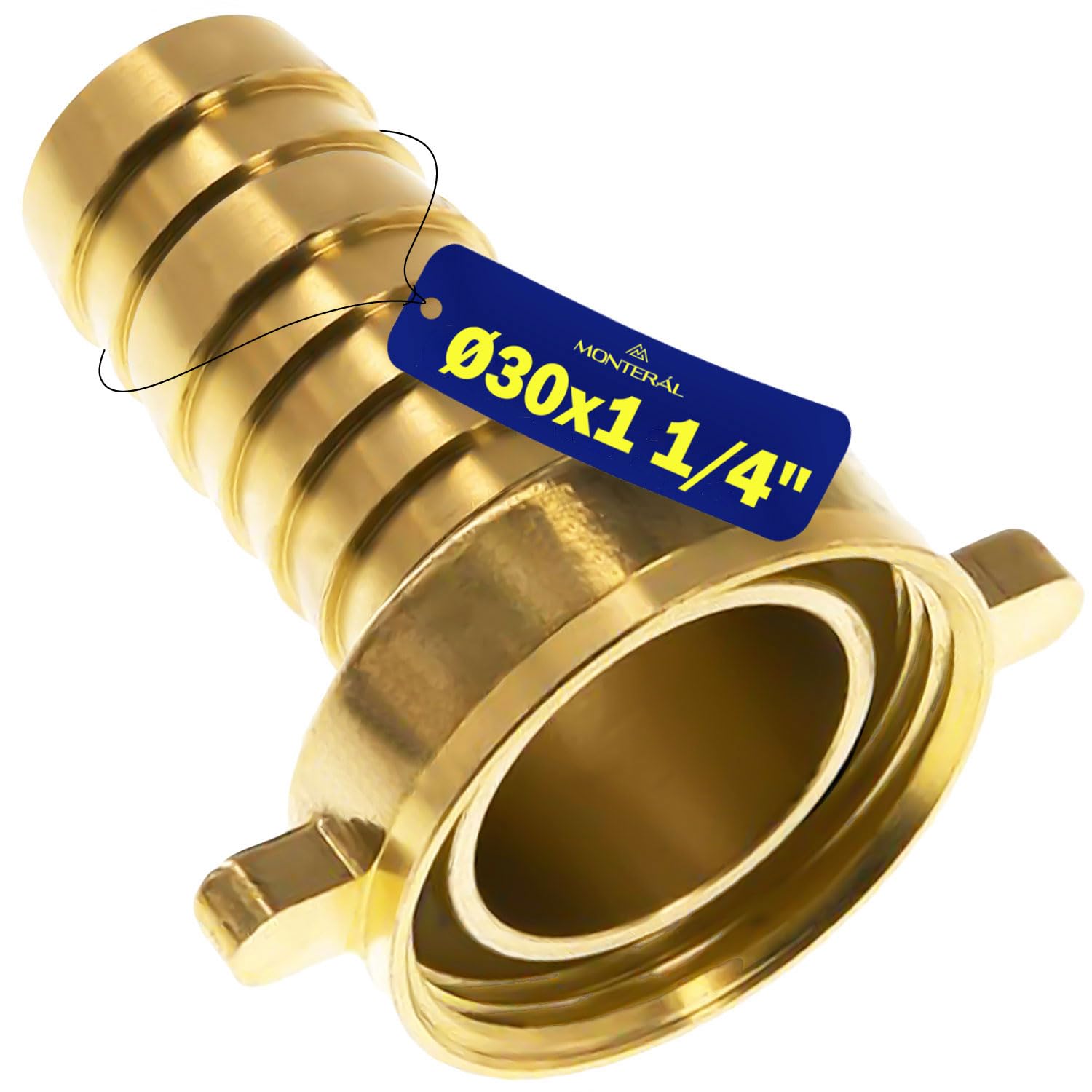 Brass Spigot for Hose Connection with Diameter Ø 30 mm and Female Thread 1 1/4” - Warranty 10 Years – MONTERAL