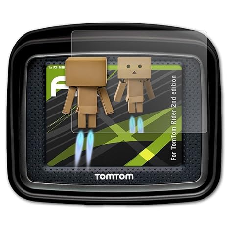 atFoliX Displayfolie für Tomtom Rider 2nd Edition Spiegelfolie, Spiegeleffekt FX Schutzfolie
