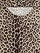 Allegra K Women's Animal Print Long Sleeve Ruffle Hem Scoop Neck Casual Peplum Top Medium Brown-Leopard