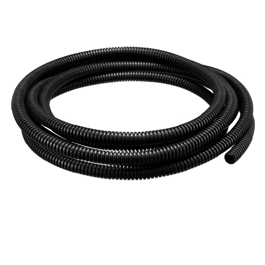 sourcingmap 3 M 6.5 x 10 mm PP Flexible Corrugated Conduit Tube for Garden,Office Black