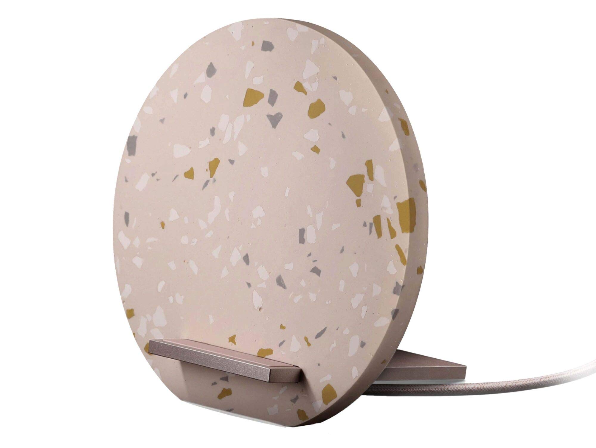 Native Union Dock Terazzo Wireless Charger, Qi-Stand, 10 W, Pink