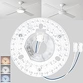 4.92" Ceiling Fan LED Light Board Replacement Upgrade Retrofit Kit Bright Dimmable 120V 18W 3CCT 3000K 4000K 6000K Daylight 1