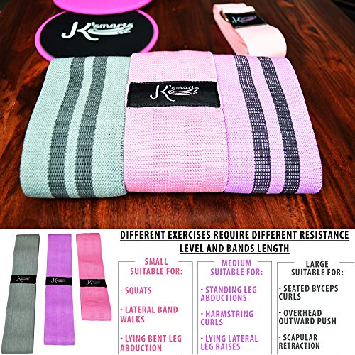 Booty-Fabric-Resistance-Loop-Bands-For-Legs-Glutes-Hips-Butt-Thighs-Circle-Workout-With-AB-Strength-Floor-Exercising-Core-Sliders-Gliding-Fitness-Discs-Beachbody-Equipment-Stretching-Yoga-Strap