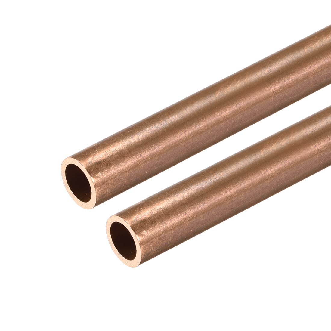 uxcell Copper Round Tube, 8mm OD 1mm Wall Thickness 300mm Long Straight Pipe Tubing 2 Pcs