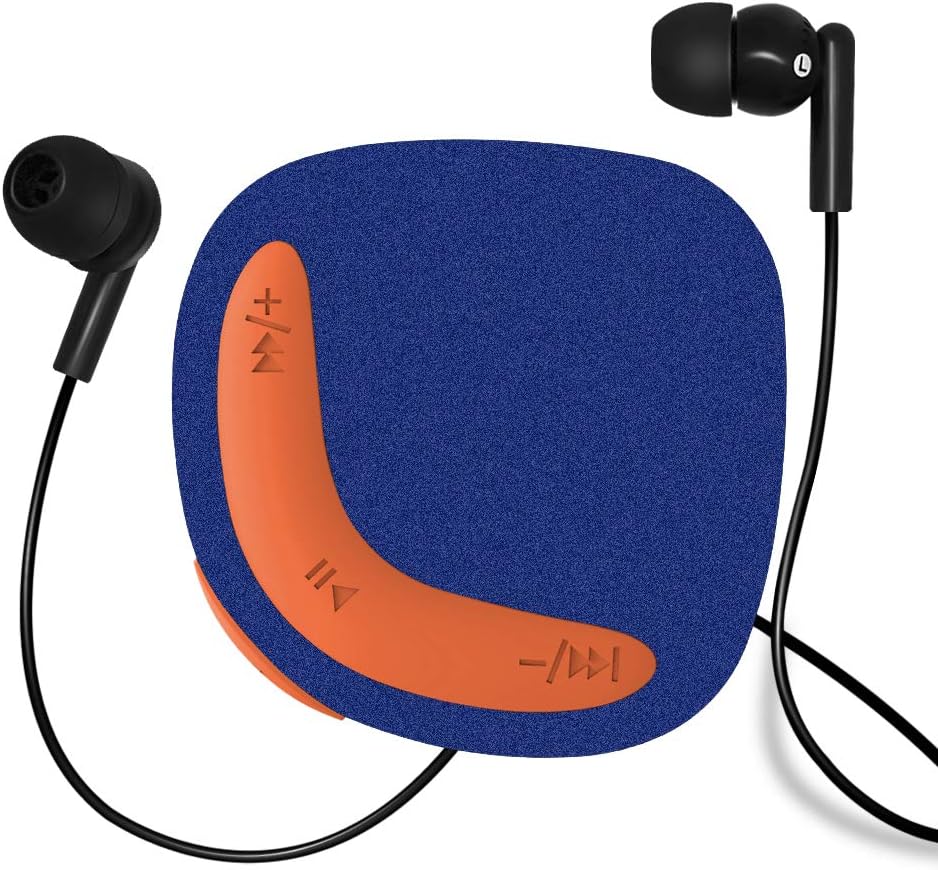 VZ SPORT MATE MP3 Music Player with Clip Built-in 8GB Flash Memory with Shuffle Function, Compact and Portable MP3 for Sports Ultra Light Design with Micro SD Card Slot(Blue)