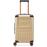Jeep JH002B Hardside Expandable Luggage with Spinner Wheels, Warm Sand, Carry-On 19 Inch
