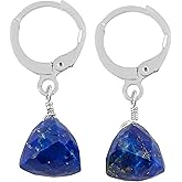 CRYSTALINES AAA Grade Natural Gemstones Dangling Earrings, Wicca & Reiki Healing Crystals, Handmade Boho Jewelry, Polished Stones, Birthday Fashion Trendy Christmas Gift for Women