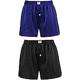 LilySilk Silk Boxers Mens Breathable Real Mulberry Underwear 6A Grade Royal Shorts Combo Pack, Silk Sleep Lounge Bottoms