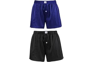 LilySilk Silk Boxers Mens Breathable Real Mulberry Underwear 6A Grade Royal Shorts Combo Pack, Silk Sleep Lounge Bottoms