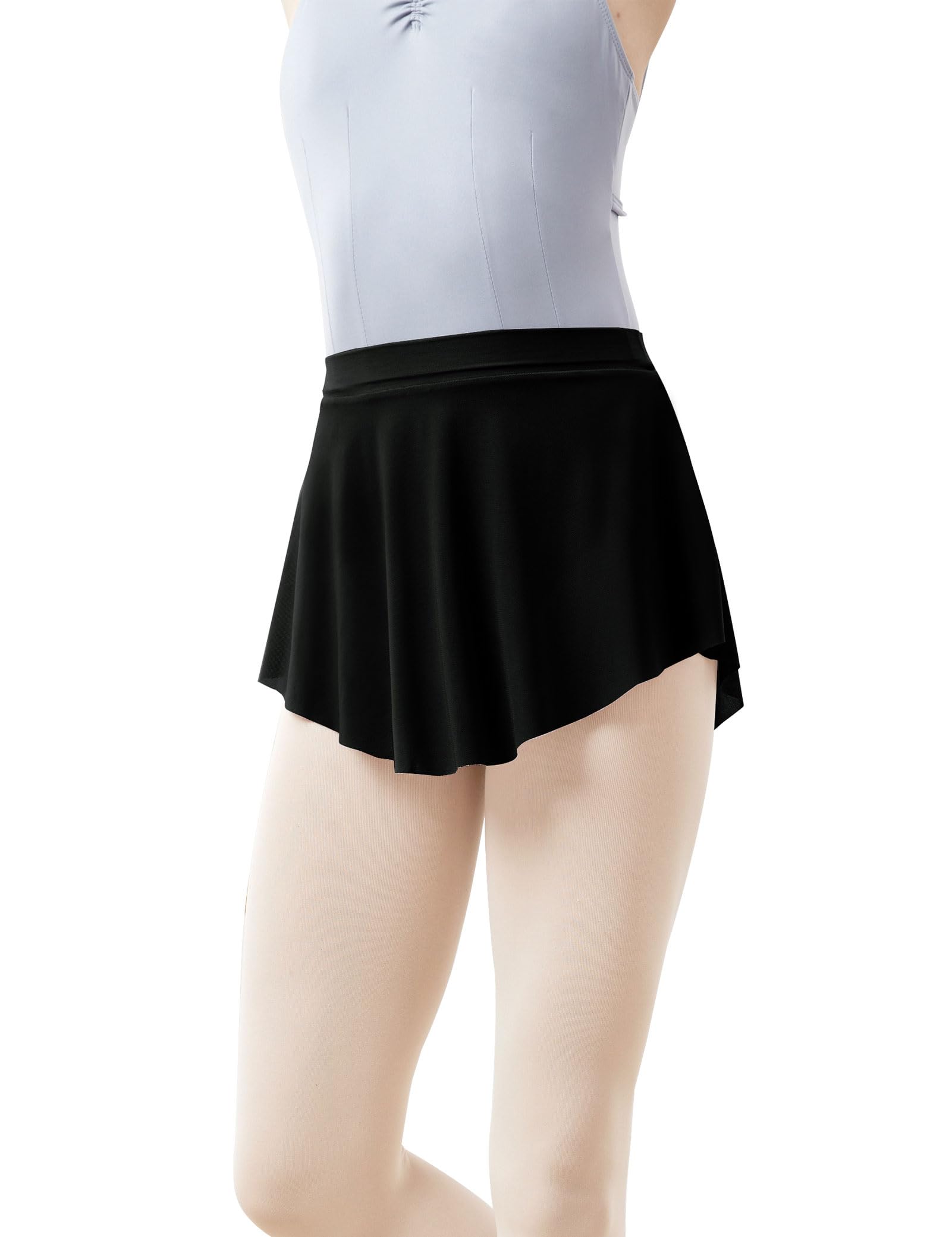 Photo 1 of Daydance Black Pull on Ballet Skirt for Women, Ballerina Point Skirt for Dance, Gymnastics, Cheerleading