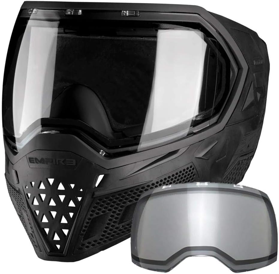 Empire EVS Paintball Mask/Goggle - 2 Thermal Lenses (Black/Black) : Sports & Outdoors