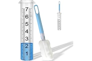 ASENRON Rain Gauge Replacement Tube,7" Capacity Accurate Rain Gauge Tube for Yard,Upgraded Rain Gauge Outdoor Freeze Proof Tube,Plastic Rain Meter Tube,Rainfall Measure Tube,1 Thickened Tube with 1 Brush