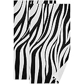 COVASA Zebra Print Hand Towels for Bathroom Set of 2,Soft Absorbent Black White Striped Animal Skin Modern Abstract Kitchen Dish Towels,Decorative Guest Bathroom Towels for Face,Gym,Shower 14"x28"