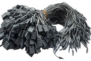 CENME 1000 PCS Hang Tag String Snap Lock Pin Loop Tie Fasteners,Polyester String White Hanging String White String Hang Tag String