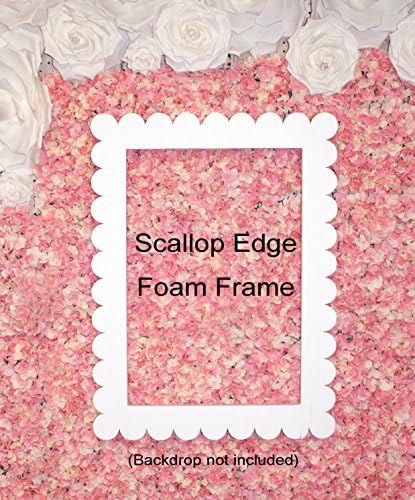 Large Foam Picture Frame Scallop Edge Photo Booth for Birthday Wedding Baby Shower Decoration