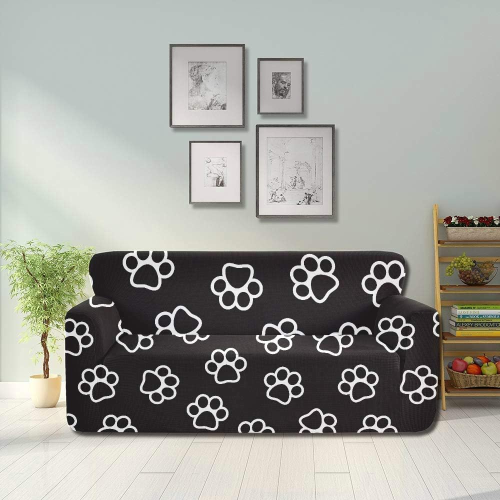 Amazon.de Dog Cat Paw Doodle Sofa Cushion Cover No Slip Couch