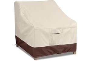 Simpelg Patio Chair Covers For Outdoor Furniture Waterproof 600D Heavy Duty Oxford Chair Covers For Outdoor Furniture, Outdoor Chair Cover 40"W x 37"D x30"H (1pack-Beige)