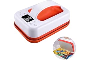 KORGOL Heat Press Machine For T Shirts, 7" × 5" Portable Mini Heat Press Fast Even Heat, Easy Press T Shirt Printer Machine for HTV Vinyl and Heat Transfer Sublimation for Tote Bags, Hat,DIY Projects(Orange)