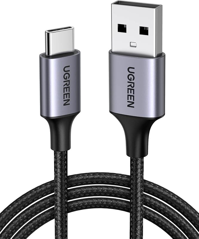 Câble USB C Charge Rapide 3A QC3.0 480Mbps Nylon Tressé (0.5M,1Pack)