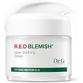 Dr.G R.E.D. Blemish Clear Soothing Face Cream, 2.36 fl oz | Centella Asiatica Moisturizer for Lightweight, Long-Lasting Hydration, Korean Skincare for All Skin Types