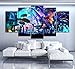 JESC 5 Panels Canvas Painting Mushroom Print on Canvas Wall Art Painting Modern Home Decor Picture For Living Room Decor Gifts (no frame, 30x50cmx2,30x70cmx2,30x80cmx1) …