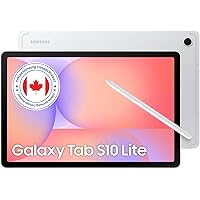 Samsung Galaxy Tab S10 Lite (CAD Version & Warranty) - Silver 256GB, 10.9" Android Tablet, AI Assistant, 8000mAh Battery, S P